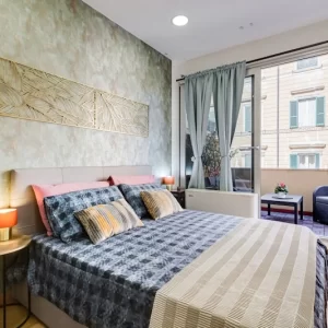 Camera da letto dell’appartamento Lovely Home Fabrizia a Roma