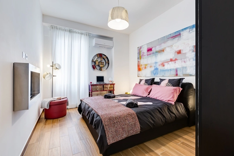 Camera da letto dell’appartamento Roma in Relax Two Rooms Fabrizia a Roma