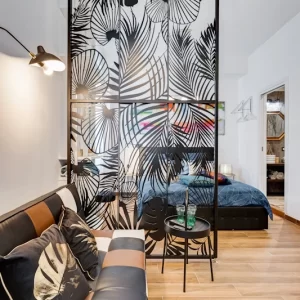 Soggiorno luminoso dell’appartamento Lovely Loft Fabrizia a Roma, quartiere San Giovanni