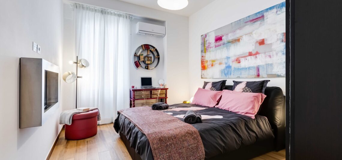 Camera da letto dell’appartamento Roma in Relax Two Rooms Fabrizia a Roma